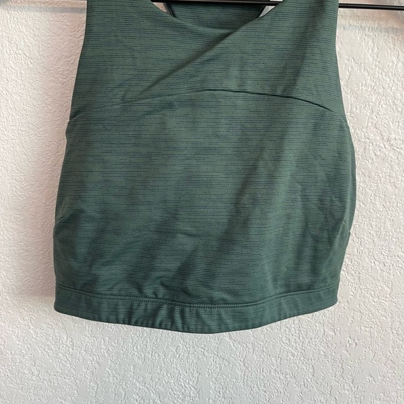 Outdoor Voices TechSweat Built-In Shelf Bra Racerback Crop Tank Top Evergreen S - Picture 10 of 12